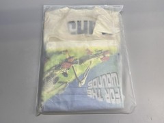 RoughPlay Unisex T-Shirt Beige/Multi Size L SunShower Long Sleeve Graphic Print