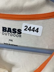 🔥 Bass Outdoor Men’s Cotton Blend Stretch Exploration Polo Shirt Ecru Size 2XL