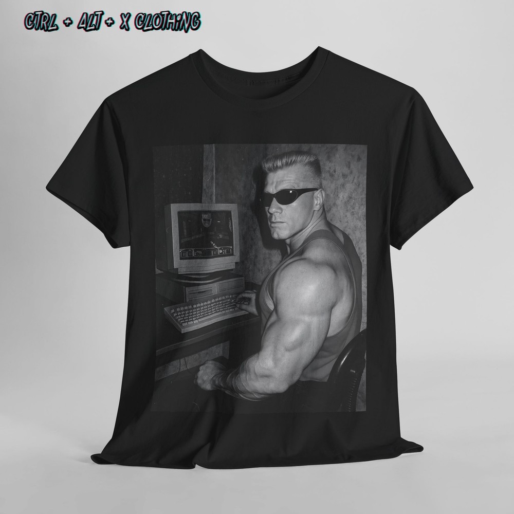 Doom Guy Unisex Tee, Doom Video Game Shirt, Heavy Cotton T-Shirt, Gamer Gift,