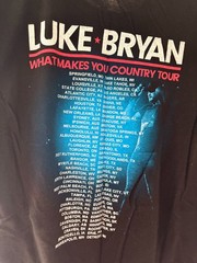 Luke Bryan What Makes You Country Tour T-Shirt Black Graphic Tee Small Concert S