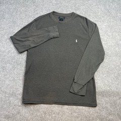 Polo Ralph Lauren Mens Shirt L/G Beige Cotton Long Sleeve Classic Fit Prep