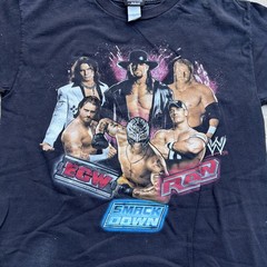 2007-08 WWE Hybrid Tees ECW Raw Smack Down Black T-shirt Youth Large Undertaker