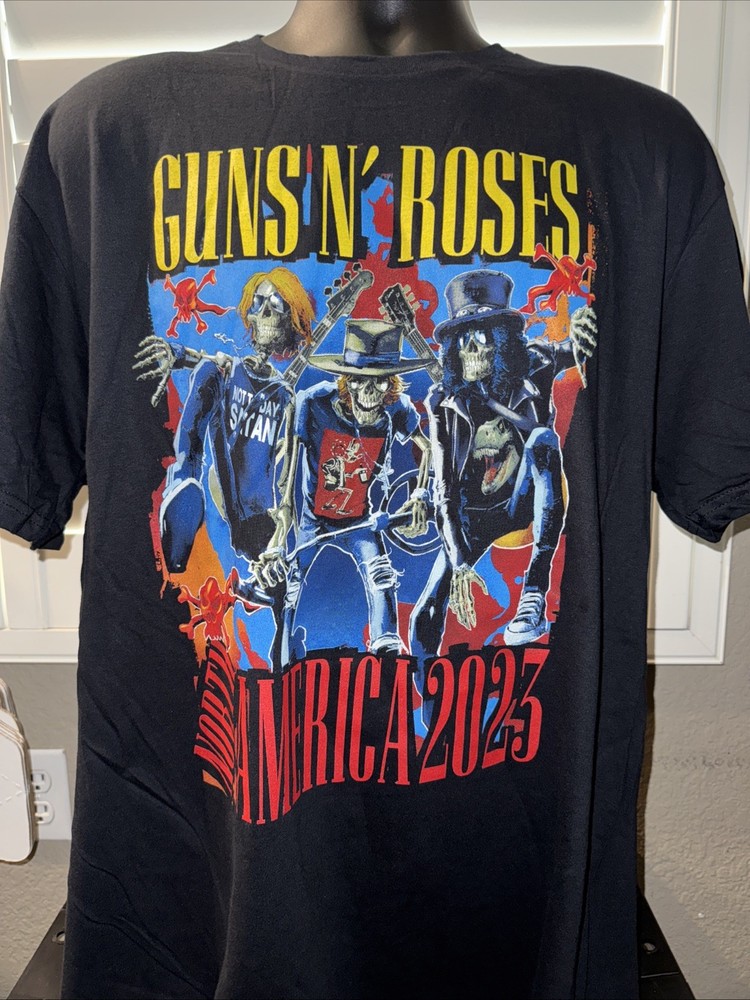 Official Guns N Roses 2023 North America Tour Shirt Size Large L New