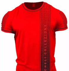 Men’s Bucheli Cotton T Shirt,Italian Style,Slim Fit,Stretch S M…..A16.A