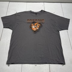 Oklahoma State Cowboys Shirt Mens 2XL Gray NCAA Football Hanes Graphic Tee