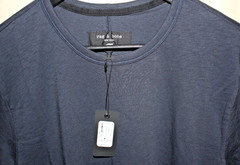Rag & Bone Classic Slub Jersey Lightweight Navy Blue (Not Black) Men Med T-Shirt
