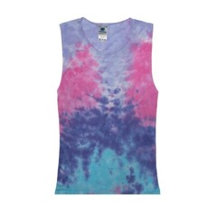 Multi-Color Tie Dye Muscle Tank Tops Sleeveless Adult XS to XXL Cotton