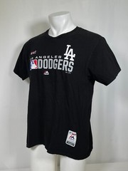 Los Angeles Dodgers MLB Majestic Black Wordmark T-Shirt Men’s LARGE