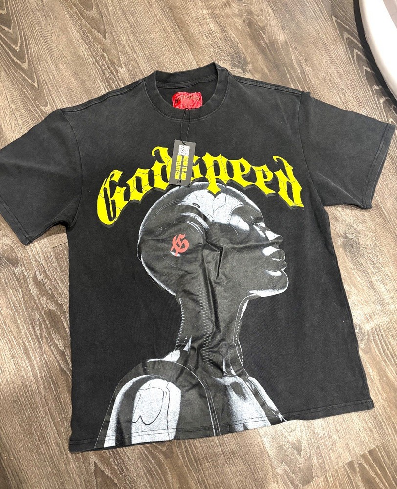 Godspeed Out of Many One Black And Yellow Tee
