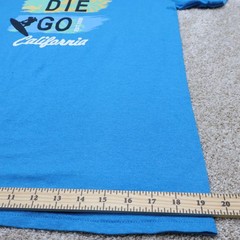 District San Diego California Surf Graphic T-Shirt Blue Size M