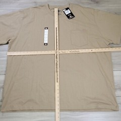 Dickies T-Shirt Men’s 4XL Khaki Heavy Weight Cotton Short Sleeve New