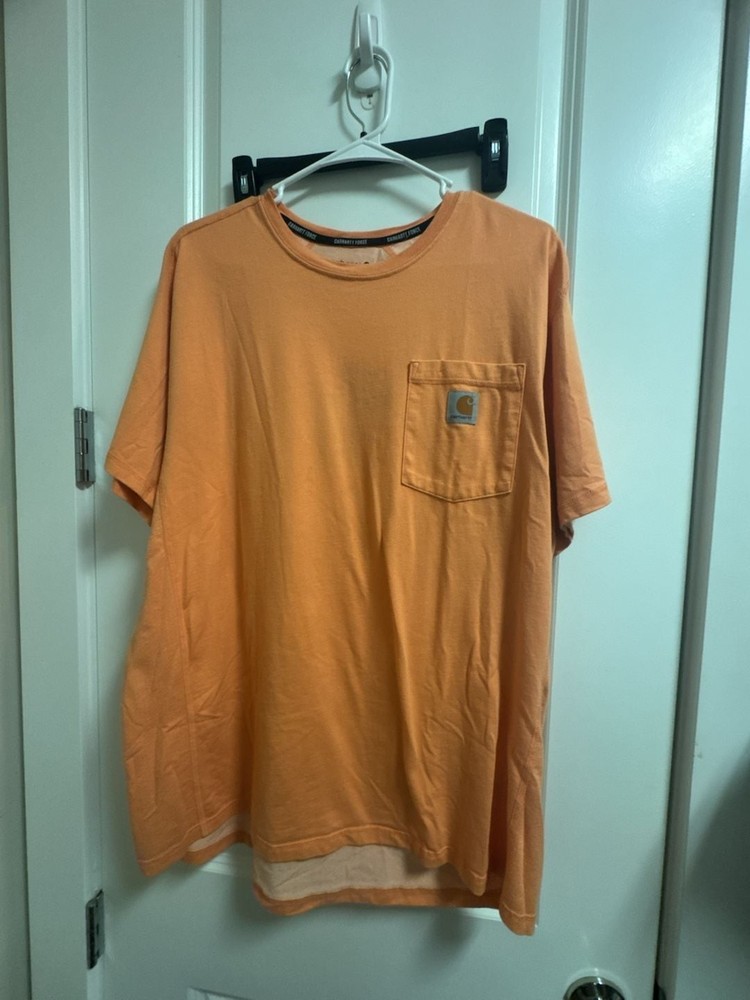 Carhartt Force Relaxed Fit Short-Sleeve Pocket T-Shirt in Orange
