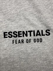 ESSENTIALS Fear of God Gray Jersey Logo Crew Neck T-Shirt OVERSIZED LARGE