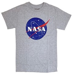 NASA Logo Men’s Graphic Grey Heather T-Shirt New Officially Licensed Fifth Sun