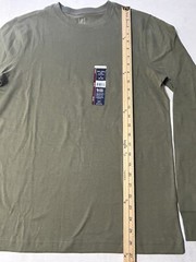 George Men’s Cotton Crewneck Tee with Long Sleeves, Size Small (34-36) NWT