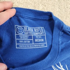 Black Rifle Coffee Company Shirt Men Medium Stretch Quick Dry Tactical USA Blue