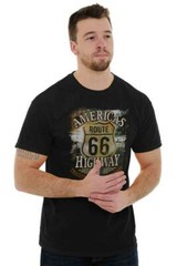 Route 66 Truck Driver Gifts Semi Trucking Womens or Mens Crewneck T Shirt Tee