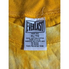 Vintage Everlast Muscle Tank Shirt Mens XL Yellow Tie Dye Sleeveless USA Boxing