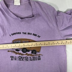 VTG I SURVIVED THE BUS RIDE TWIN RIVERS LANDING SHIRT LARGE FITS SMALLER USA
