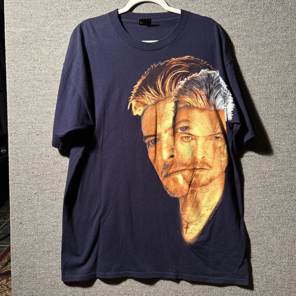 Vintage 1995 David Bowie Outside Tour T Shirt Navy XL Brockum Made In USA