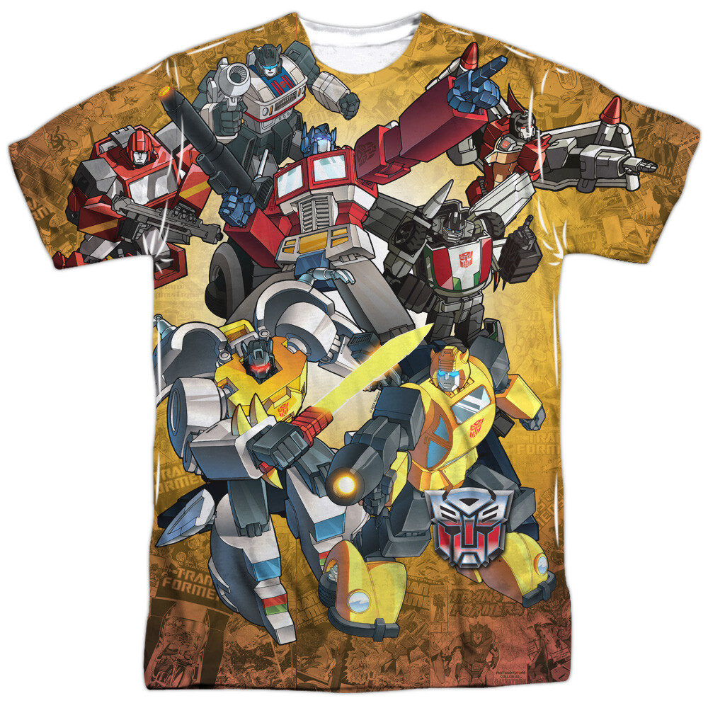 The Transformers Autobots Decepticons Licensed Sublimation Adult T-Shirt