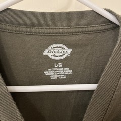 Dickies Long Sleeve T-Shirt – Large Cotton Lot Of 4, Green, Blue, White, Olive