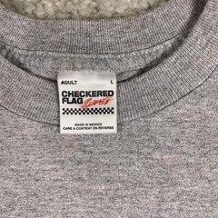 Vtg Ford Trucks Shirt Mens Large Gray Built Tough Graphic Checkered Flag Sports