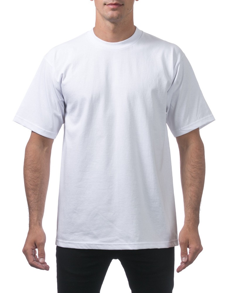 Pro Club Heavyweight T-Shirt Crew Neck Cotton Tee S M L XL 2XL White Black