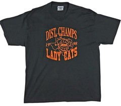 Vintage Wink Texas Lady Cats T-Shirt Volleyball District Champs Lee 90s USA XL