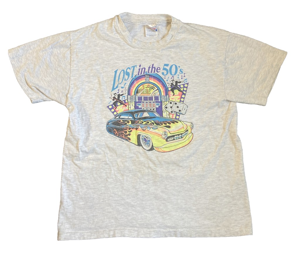 Vintage Single Stitch Lost in the 50’s Car Show Tshirt Size L