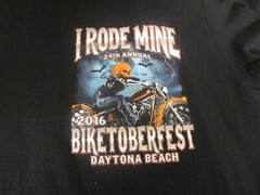 SUNA M Black T-shirt 2016 BIKETOBERFEST DAYTONA BEACH Pumpkinhead Biker
