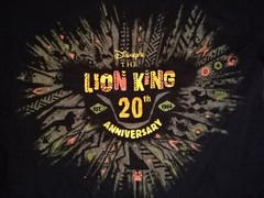 Disney’s The Lion King 20th Anniversary Est 1994 Mens Medium M Black Tee T-Shirt