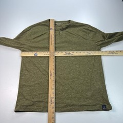 Lucky Brand Henley Shirt Mens Large Green Long Sleeve Casual Preppy
