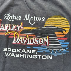 Vtg Harley Davidson Untamed Tiger Flame T Shirt XL Chopped Cut Sleeves Spokane