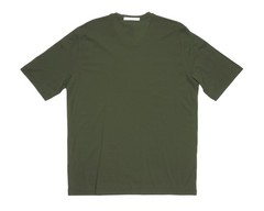 Kired by Kiton $295 NWT Crepe Cotton Short Sleeve Green Slim T-Shirt M (50 IT)