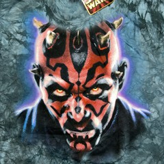 Star Wars Liquid Blue Darth Maul Tie Dye Vintage 90s T-shirt XL Glow in the Dark