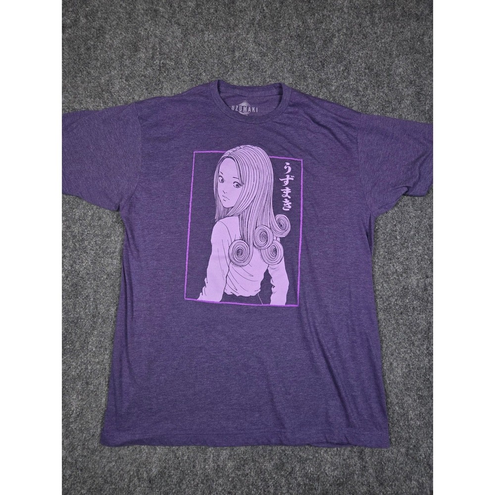 Ripple Junction Uzumaki T Shirt Mens XL Purple Junji Ito Anime Horror Manga Tee