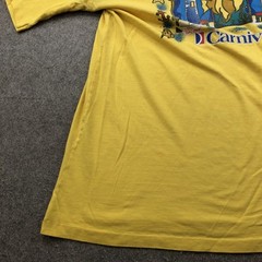 Vintage Carnival Shirt Mens 2XL Yellow Fun Ships Lighthouse Fish Graphic 90s Tee