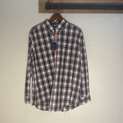 NWT Croft & Barrow Shirt Flannel Men’s XL Easy-Care Woven Plaid Red Black White