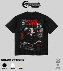 Monarch Wear “Saw” Horror Movie Graphic Heavyweight Streetwear T-Shirt
