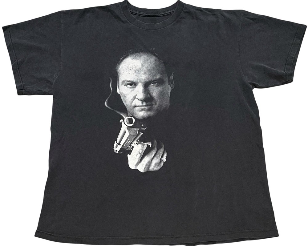Vintage The Sopranos “Tony Soprano” Smocking Gun Big Face T-Shirt Sz Large