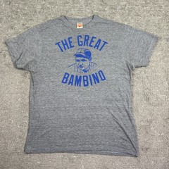 Homage T Shirt Mens XL Grey The Great Bambino Babe Ruth Graphic Tri-Blend USA