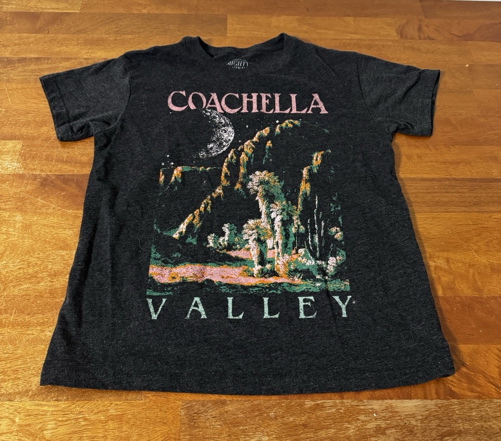Coachella Valley Mighty Fine Adult Unisex small Charcoal Gray T-Shirt