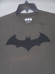 Batman Shirt Adult Medium Army Green Graphic Logo Short Sleeve Comics Movie Mens