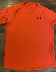 Under Armour Orange 1326413 Men’s UA The Tech Tee 2.0 SS T-Shirt SZ S P2p 18.5”