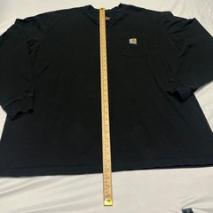 Carhartt Mens 3XL Black Long Sleeve Pocket Shirt Original Fit