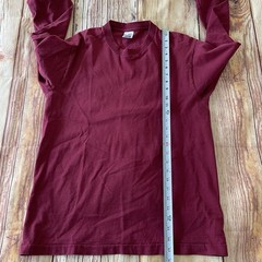 Vintage BVD Long Sleeve Blank Red T Shirt Size Large Classic Made In USA 90s