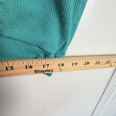 VTG Members Only L Shirt Teal Green Quarter Button Ribbed Hem Pockets NEW