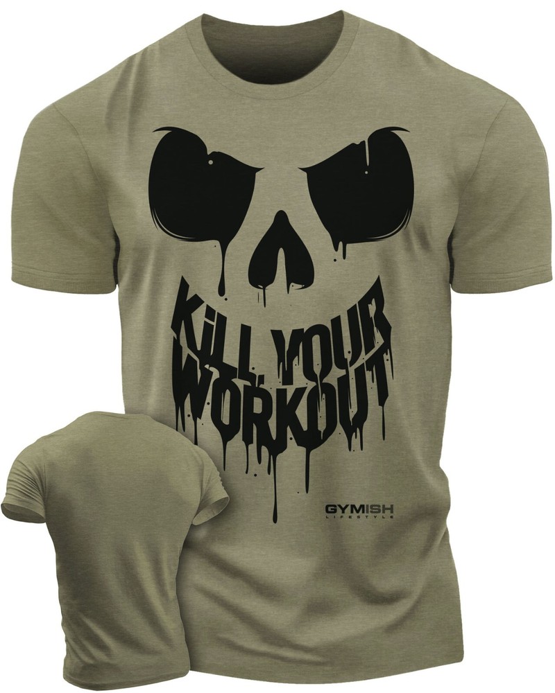 078. Kill Your Workout Funny Workout Gym T-Shirt for Men