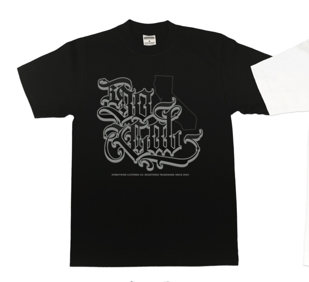 streetwise So Cal State Graphic T-Shirt Black & Gray M-5XL